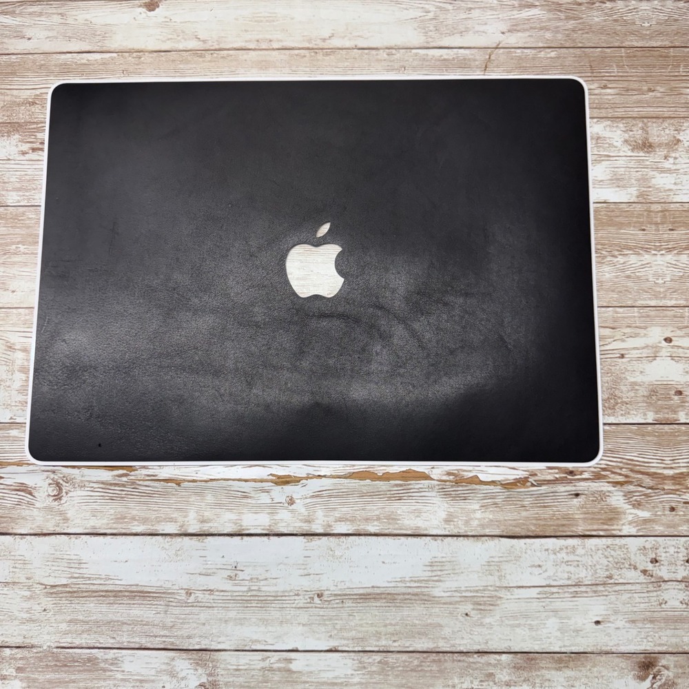 Apple MacBook Pro 14" Laptop Skin Unisex OS Black Leather Logo Matte Decal